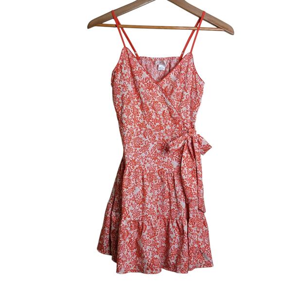 Band of The Free Multi‎ Tiered Floral Wrap Babydoll Mini Dress Womens Medium - Picture 4 of 11